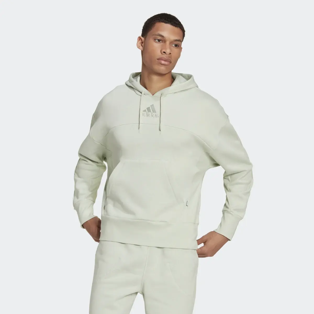 Adidas Studio Lounge Fleece Hoodie. 2