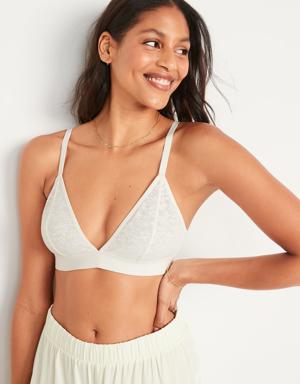 Old Navy Floral Mesh Bralette white