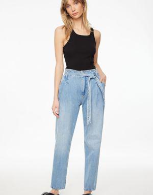 Claudia Lightweight Paper Bag Mom Jeans