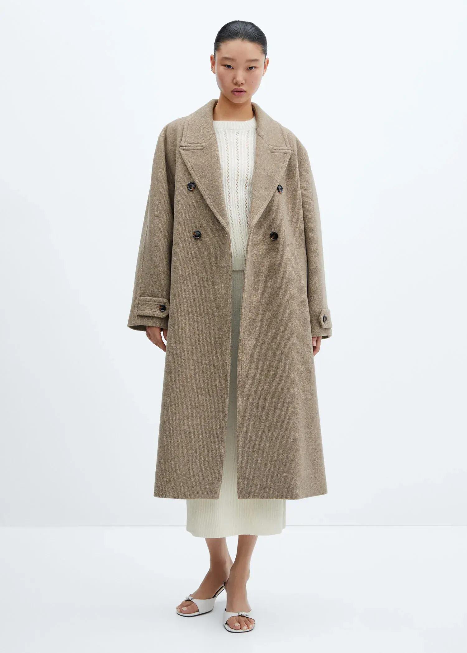Mango Oversize wool coat. 3