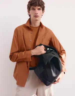 Leather-effect travel bowling bag