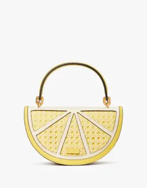 Lemon Drop Wicker 3D Crossbody