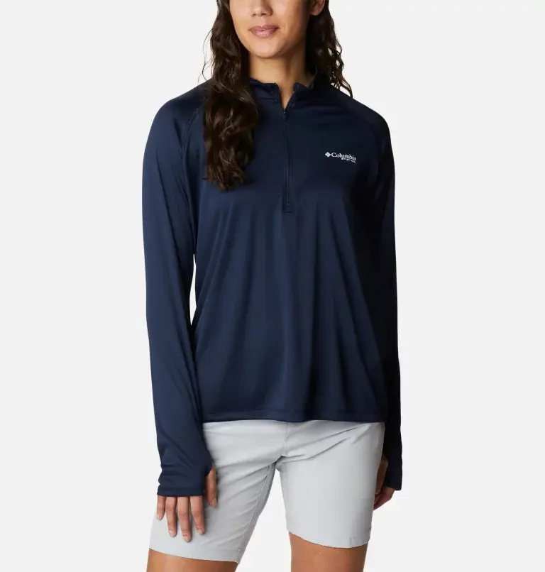 Columbia Women's PFG Tidal Tee™ Quarter Zip Long Sleeve Shirt. 2
