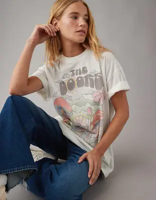 American Eagle Oversized The Doors Graphic T-Shirt. 1