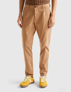 stretch cotton chino trousers