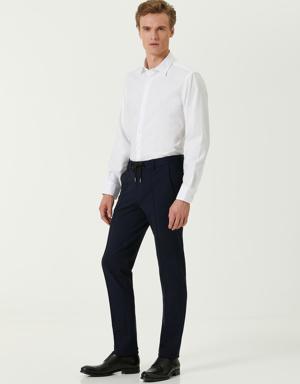 Comfort Fit Beyaz Non-iron Oxford Gömlek