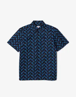 Boys’ Lacoste Short Sleeve Cotton Voile Shirt