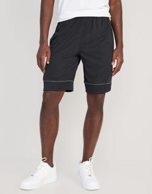 Mesh Basketball Shorts -- 10-inch inseam black
