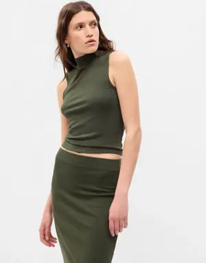 Modern Mockneck Tank Top green