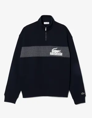 Men’s Lacoste Zip Neck Loose Fit Organic Cotton Sweatshirt