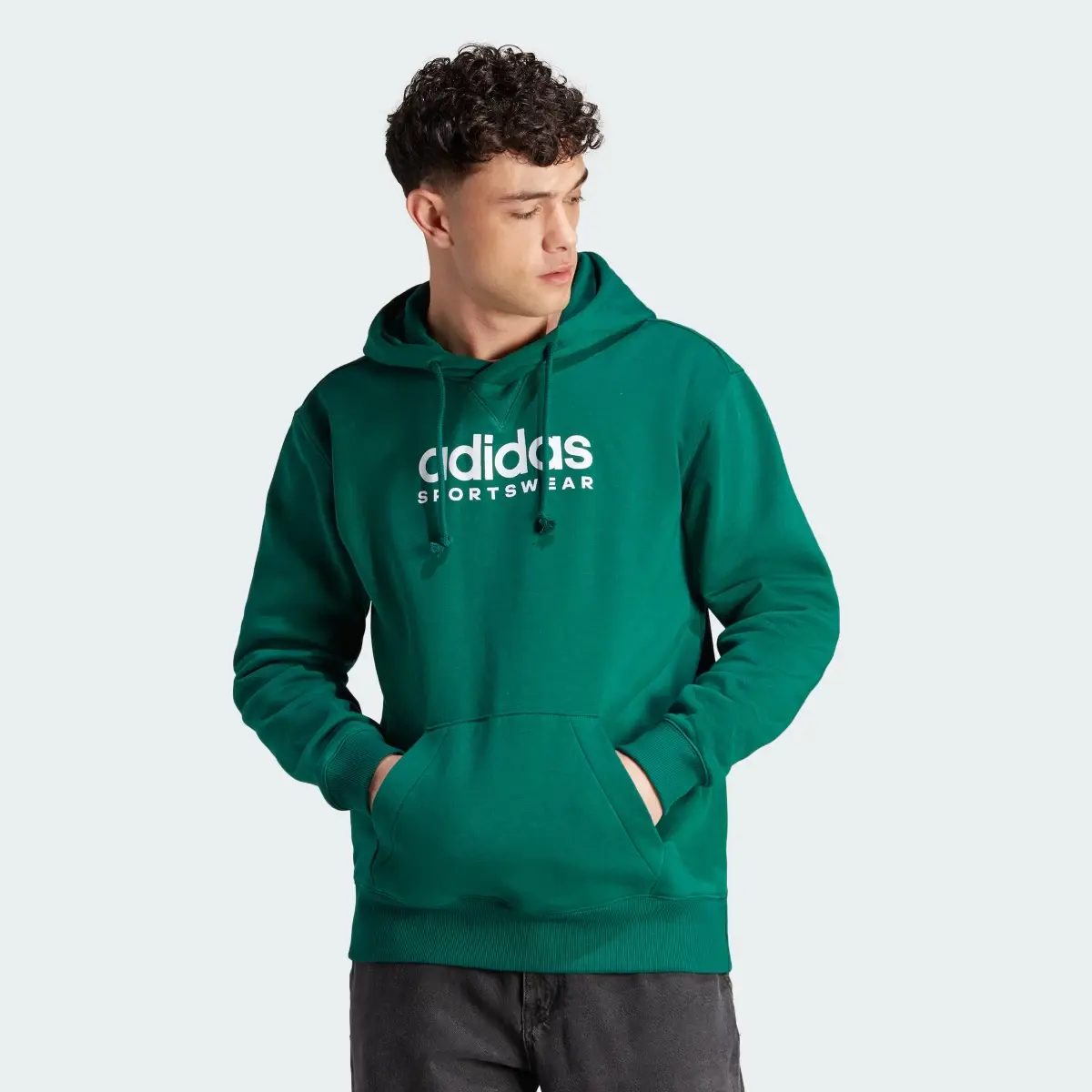 Adidas All SZN Fleece Graphic Hoodie. 2