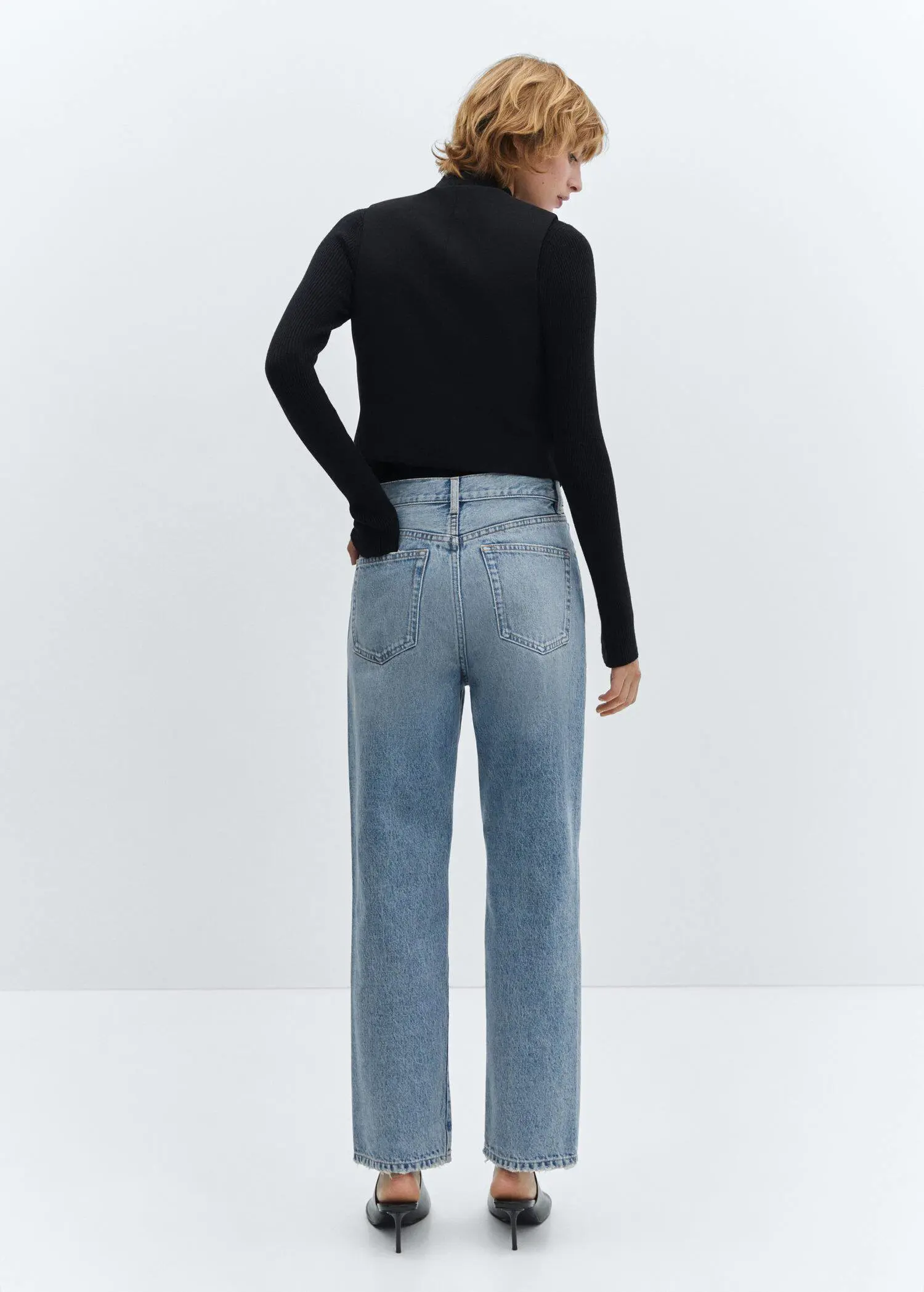 Mango Straight jeans with forward seams. 3