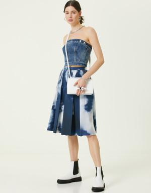 Mavi Straplez Crop Jean Bluz