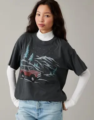 Oversized Holiday Ford Graphic T-Shirt