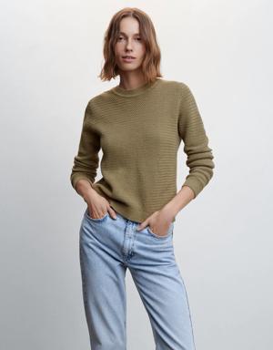 Knit cotton sweater