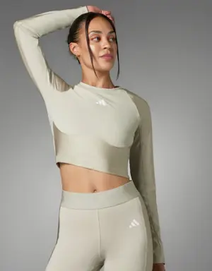Adidas Koszulka Hyperglam Shine Training Crop Long Sleeve