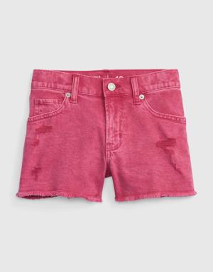 Kids Low Stride Shorts with Washwell pink