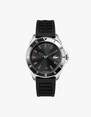 Men's Lacoste Tiebreaker 3 Hands Black Silicone Watch