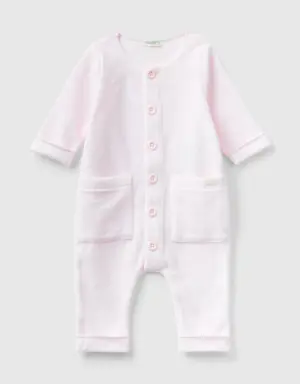 onesie in chenille with pockets
