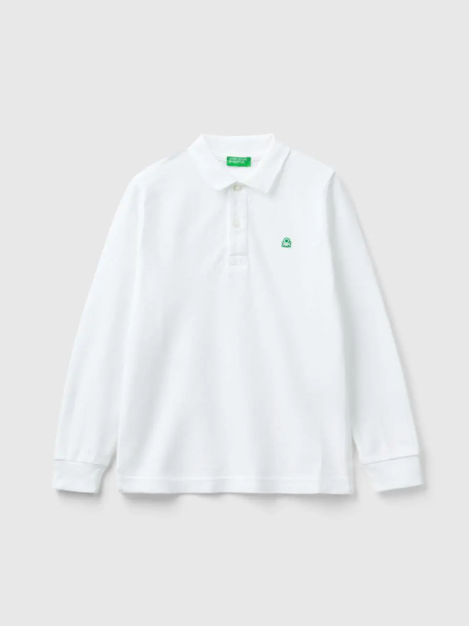 Benetton 100% organic cotton long sleeve polo. 1