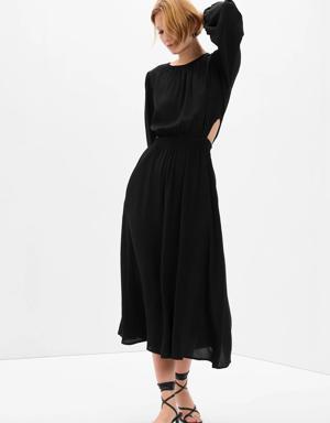 LENZING&#153 ECOVERO&#153 Cutout Midi Dress black