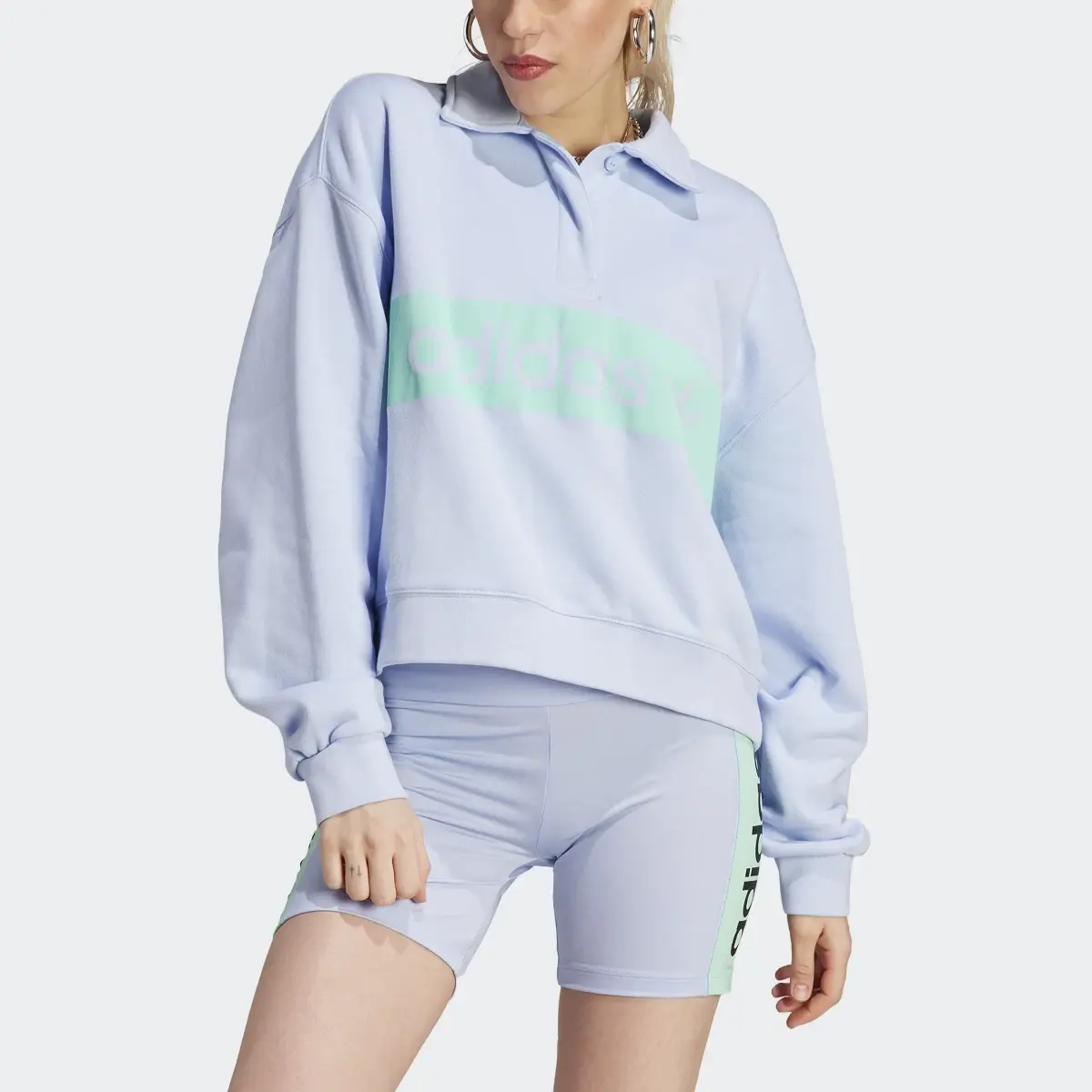 Adidas Loose Collar Sweatshirt. 1