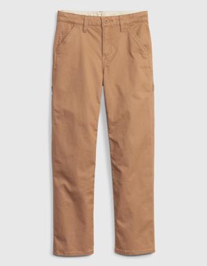 Kids Carpenter Jeans with Washwell brown