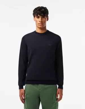 Lacoste Sweater em lã merino com decote redondo para homem