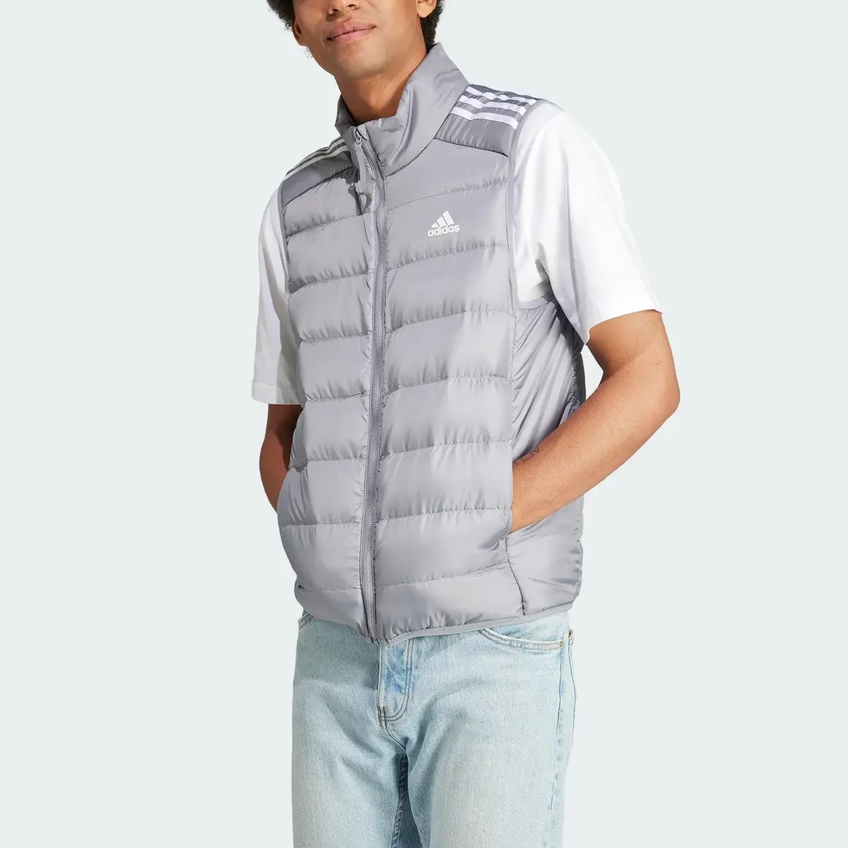 Adidas Essentials 3-Stripes Light Down Vest. 1