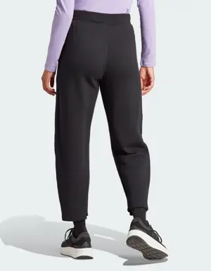 Lounge French Terry Barrel-Leg Pants