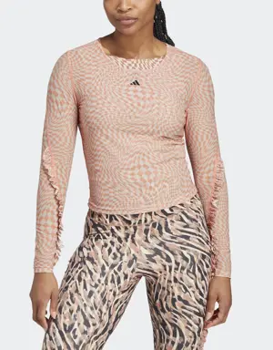 Adidas Print Clash Long Sleeve Yoga Shirt