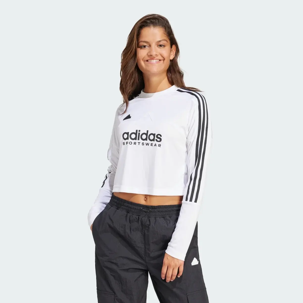 Adidas Tiro 3-Stripes Long Sleeve Tee. 2