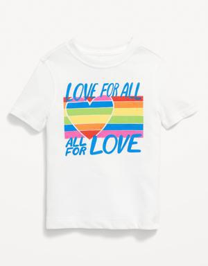 Old Navy Matching Pride Unisex T-Shirt for Toddler white