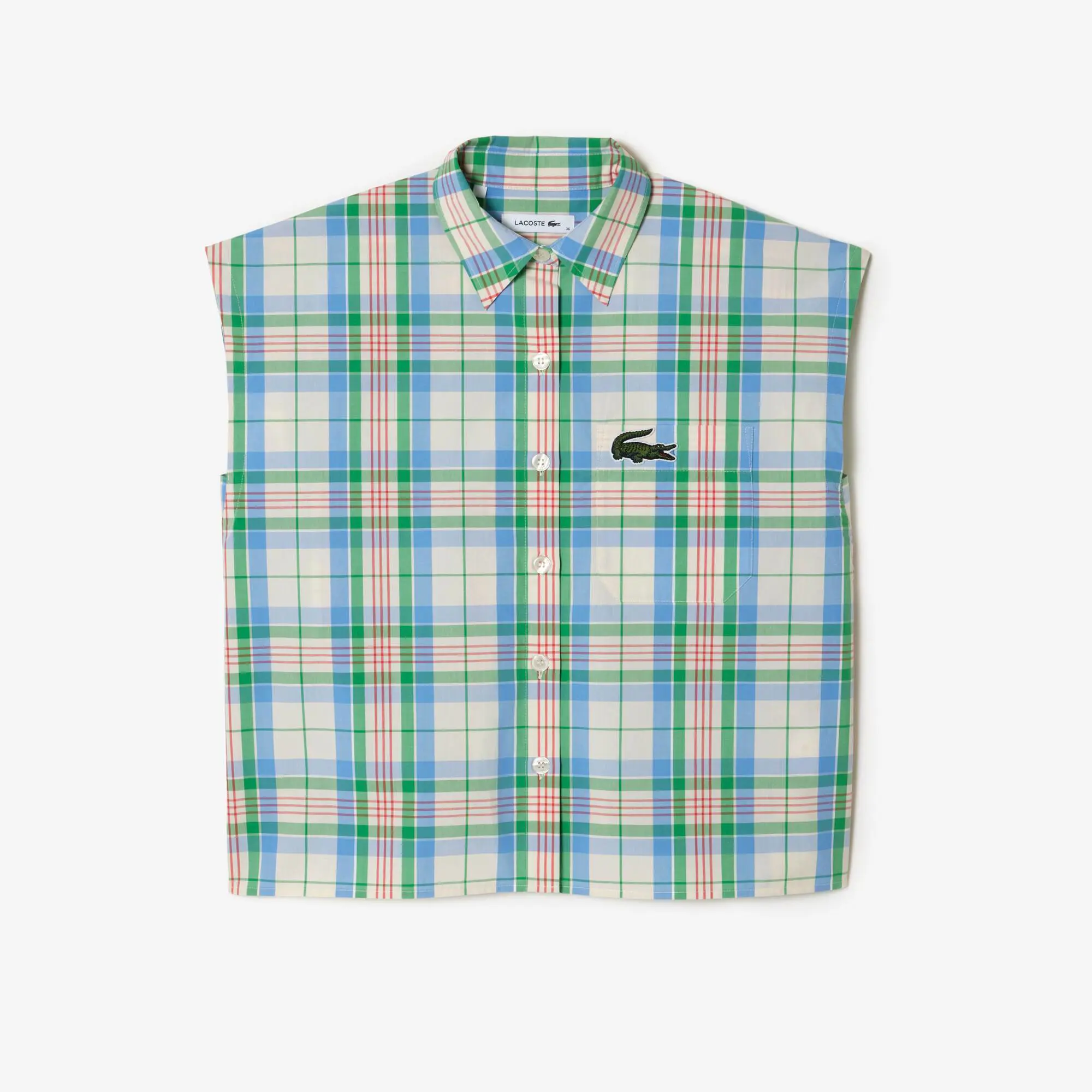 Lacoste Camisa de mujer Lacoste con estampado de cuadros. 2 Lacoste Camisa de mujer Lacoste con estampado de cuadros. 2