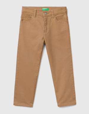 five-pocket stretch trousers