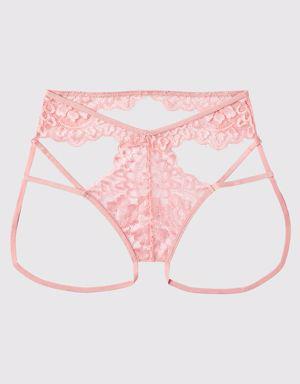 Bumless Crotchless Lace Panty