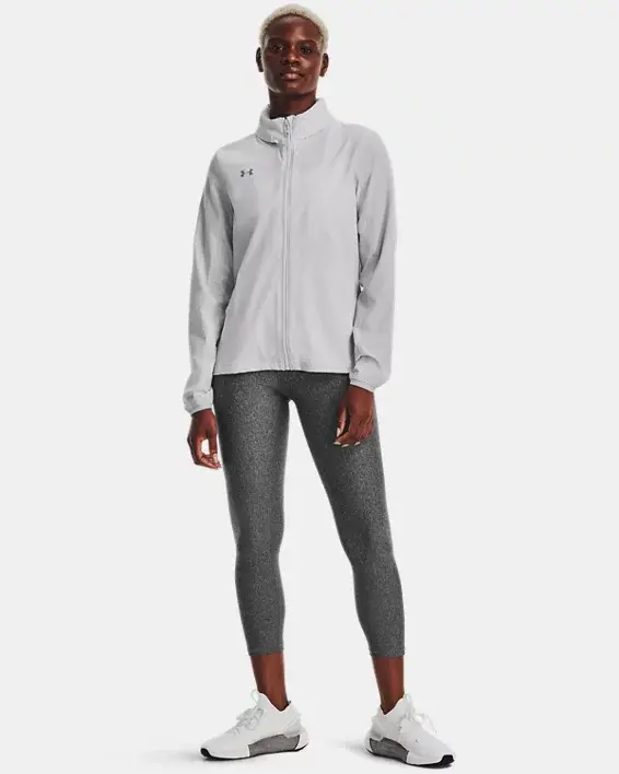 Under Armour Women's Halo Gray Squad 3.0 Warm-Up Full Zip Jacket