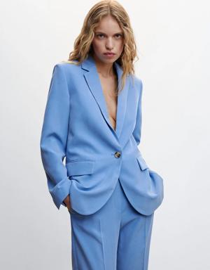 Modal-blend suit blazer