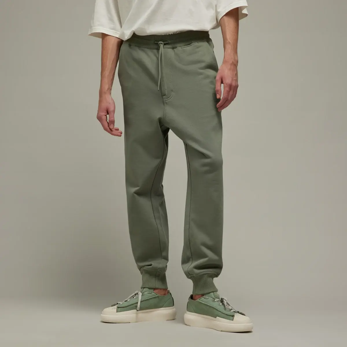 Adidas Y-3 Organic Cotton Terry Cuffed Pants. 1
