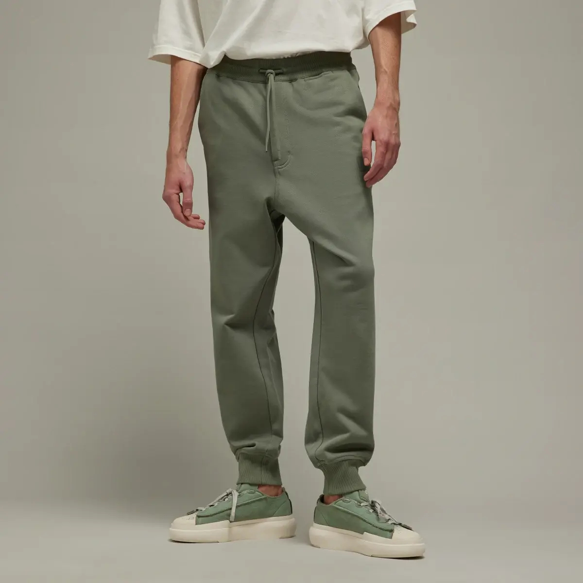 Adidas Y-3 Organic Cotton Terry Cuffed Joggers. 1