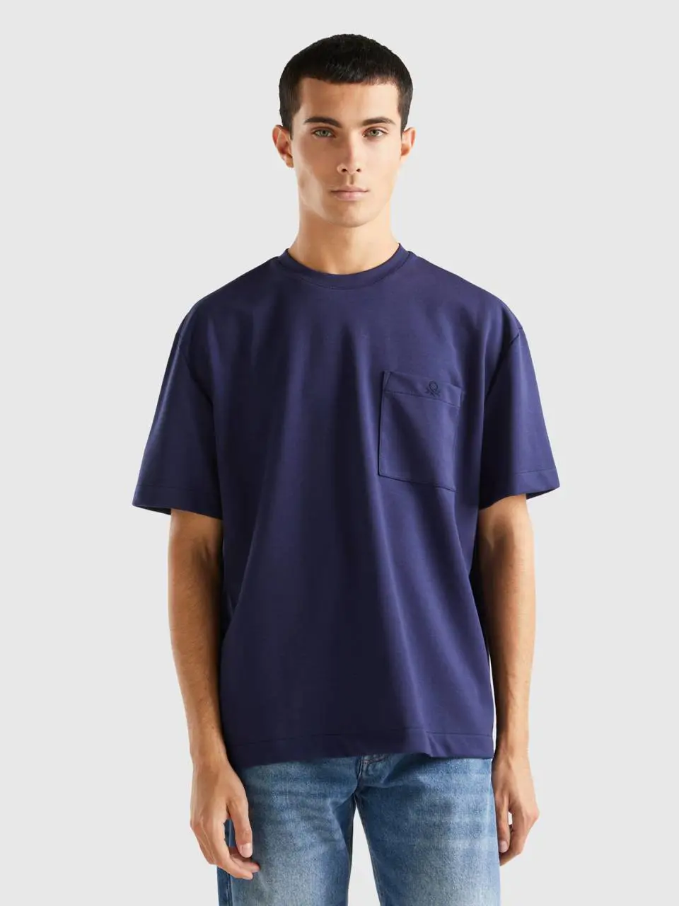 Benetton oversized t-shirt with pocket. 1