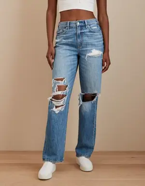 Super High-Waisted Baggy Straight Jean