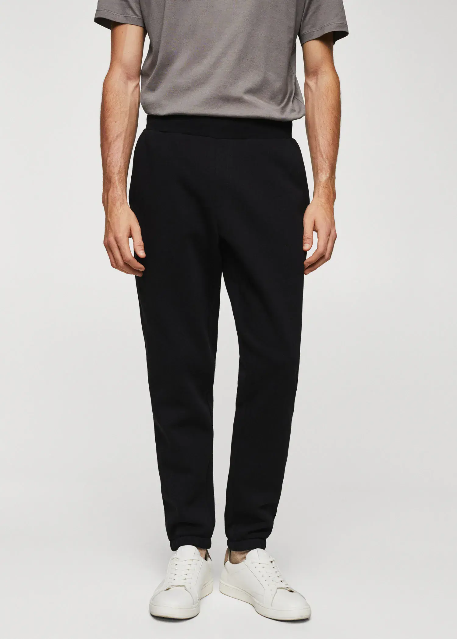 Mango Cotton jogger-style trousers. 2