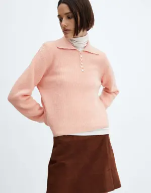 Mango Knitted polo neck sweater