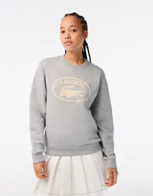 Lacoste Sweatshirt de corte largo em felpa de algodão orgânico para Mulher