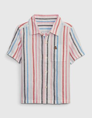 Gap Toddler Linen-Cotton Shirt multi