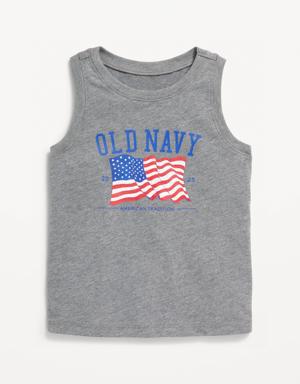 Old Navy Unisex Logo-Graphic Tank Top for Toddler gray
