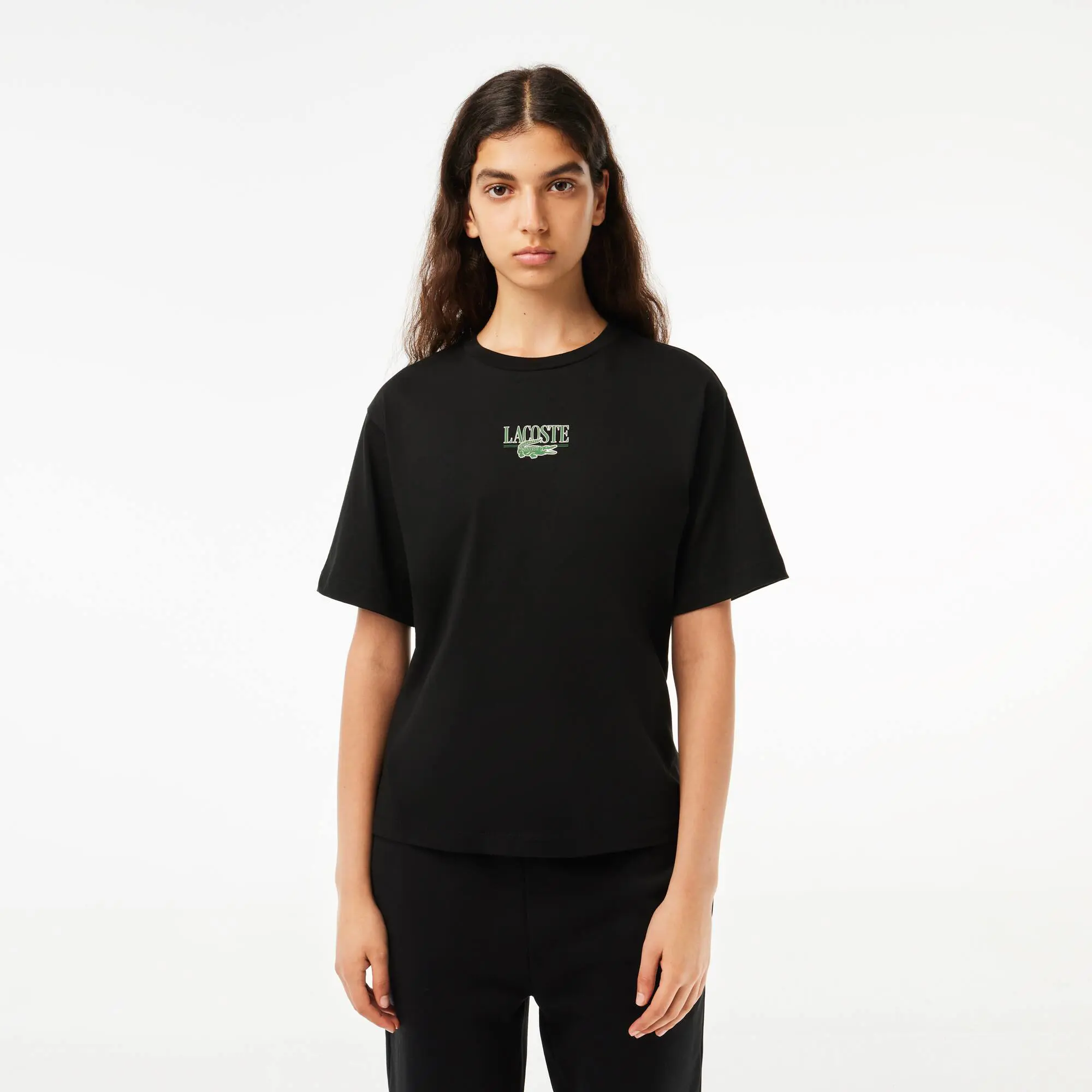 Lacoste Print Cotton Jersey T-shirt. 1