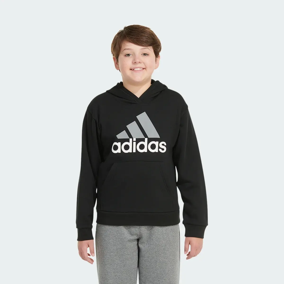 Adidas Long Sleeve Essential Fleece Hoodie (Extended Size). 1