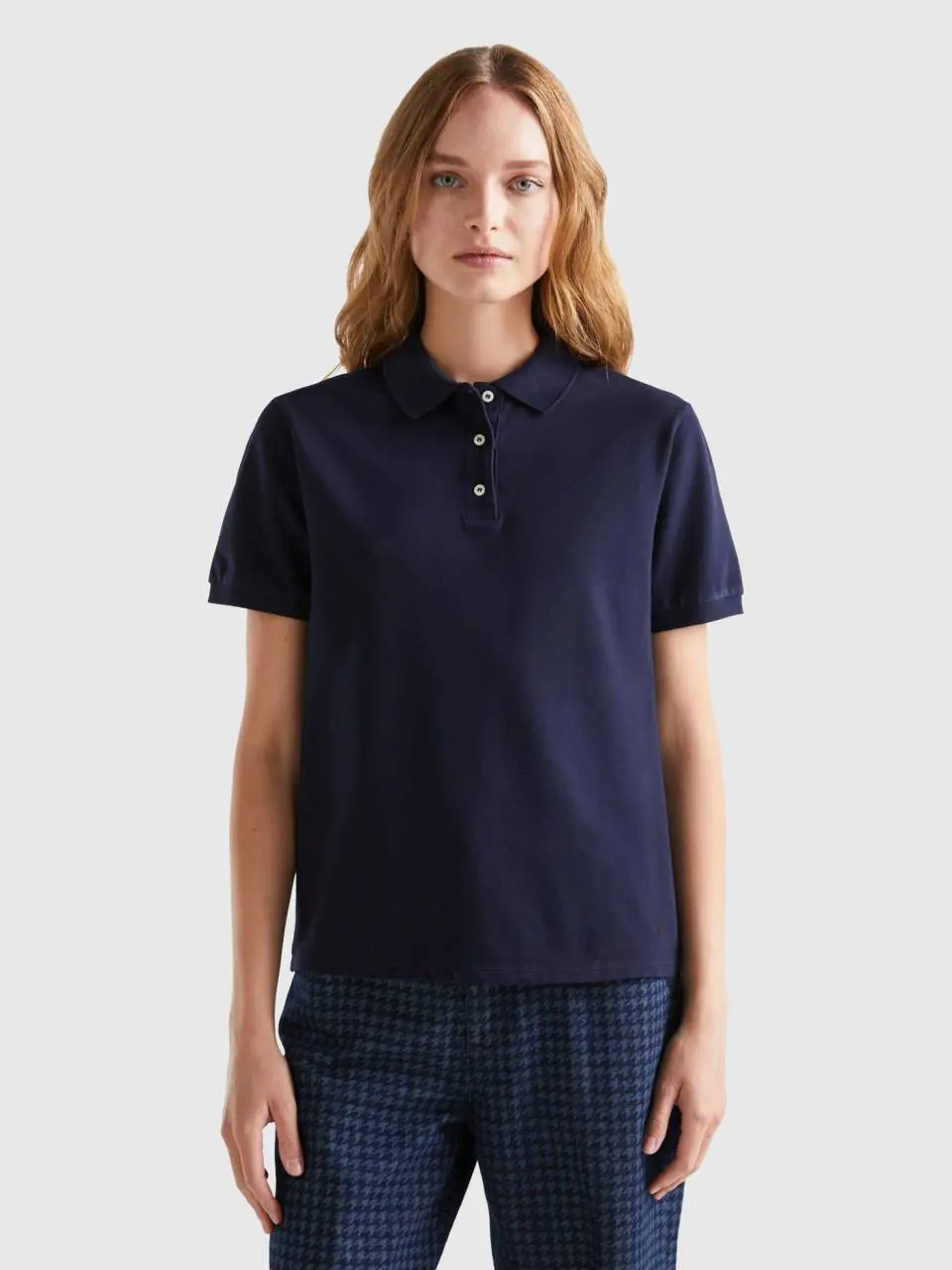 Benetton polo in stretch organic cotton. 1